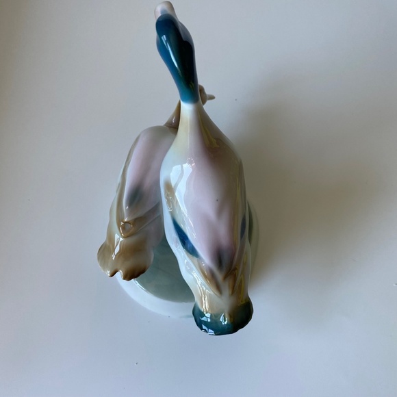 VTG ZSOLNAY Hungary Geese Couple Porcelain Figurine by András Sinkó SCARCE 1960s - Picture 4 of 10